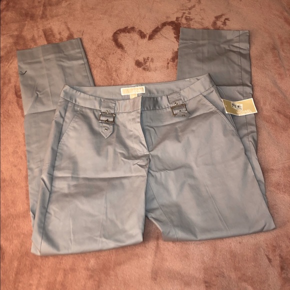 MICHAEL Michael Kors Pants - RARE! Michael Kors Grey Slacks Silver Buckle NWT!